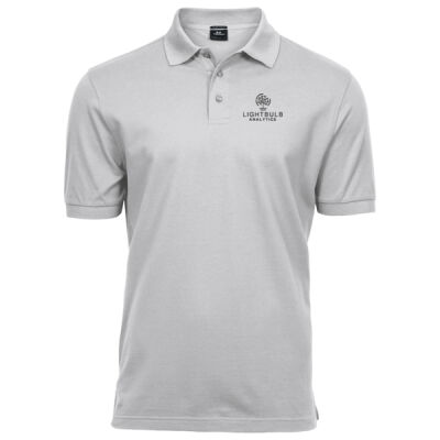 Lightbulb Analytics Mens Polo - White Thumbnail