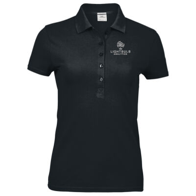 Lightbulb Analytics Ladies Polo - Black Thumbnail
