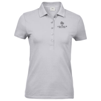 Lightbulb Analytics Ladies Polo - White Thumbnail